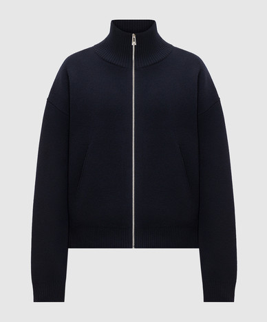 Blue Core Cardigan with Wool
