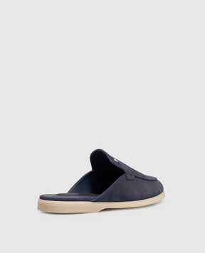 Stefano Ricci Blue suede mules UC64G2396SDP