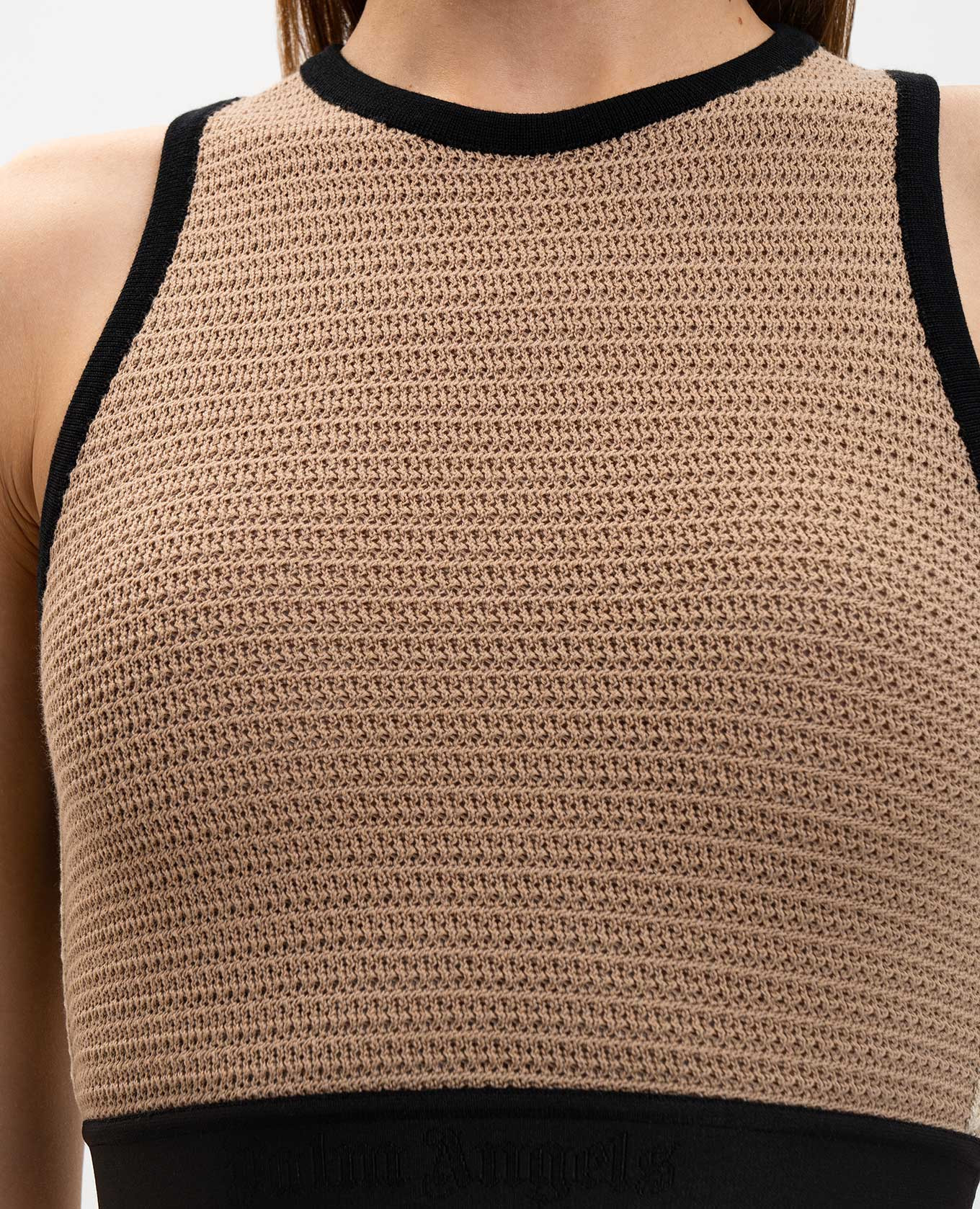 

Brown top with logo Palm Angels