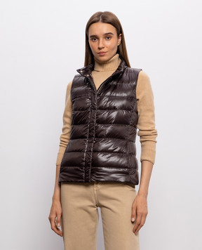Herno Brown down vest GIULIA PI0661DIC12017Z