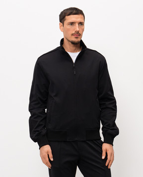 Dolce&Gabbana Black sports jacket with logo patch G9CBKTFUGUL