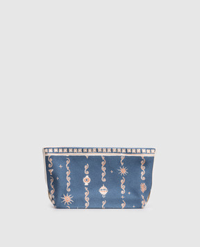 Alemais Blue Acacia patterned clutch 6547A