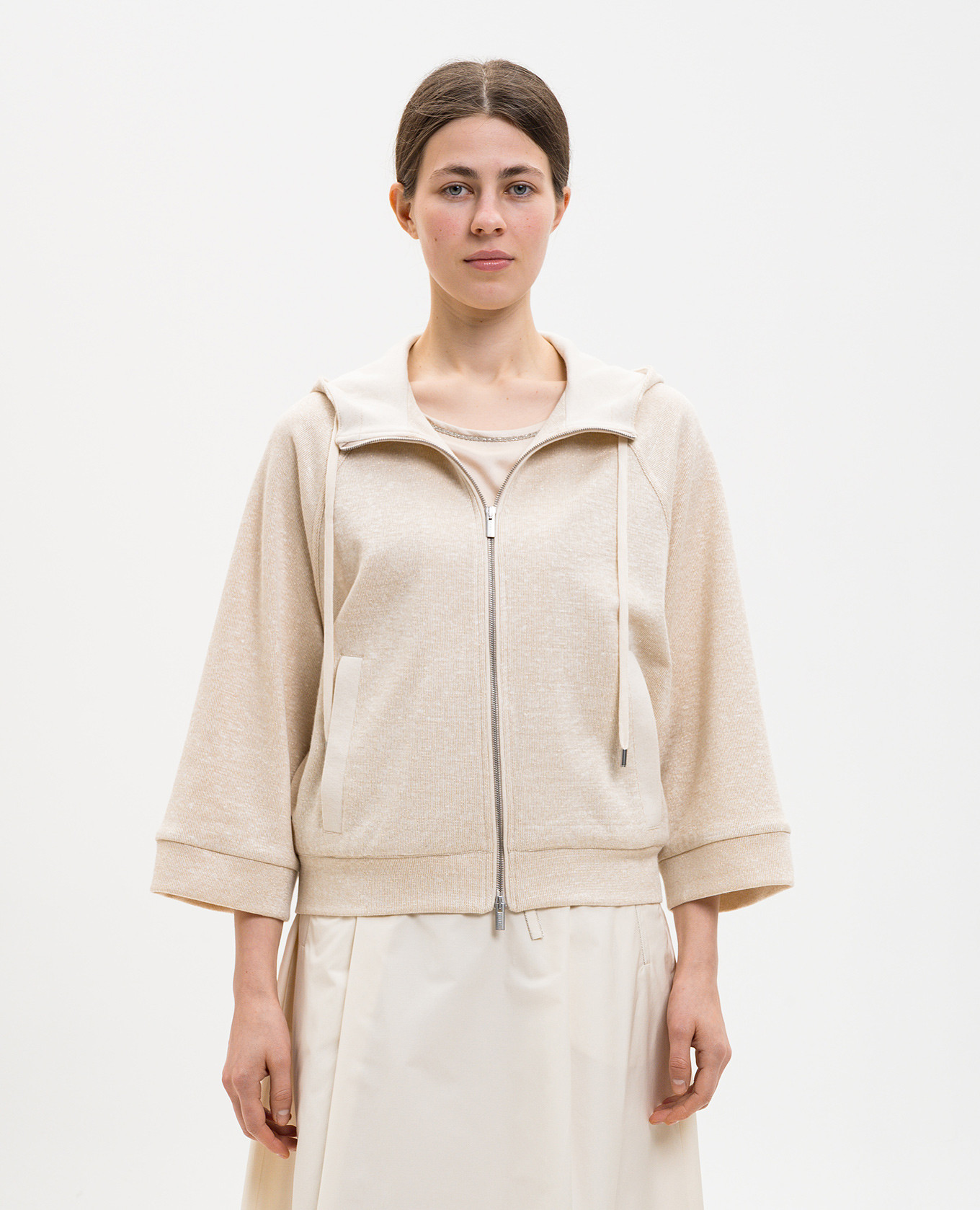 Beige sports jacket with lurex Peserico 3