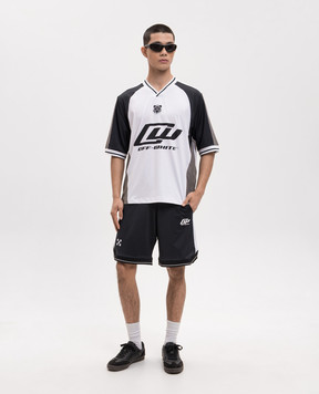Off-White White T-shirt with perforations 44MAD013S26J003