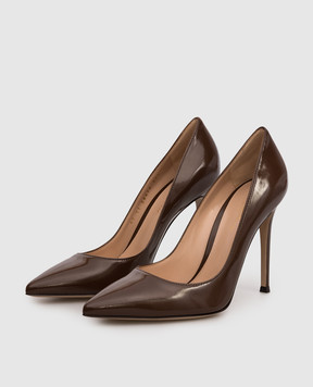 Gianvito Rossi Gianvito brown leather glossy shoes G2847015RIC