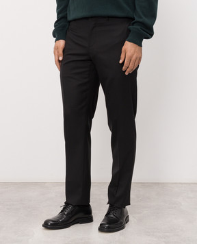 ISAIA Black wool pants 007315P9010