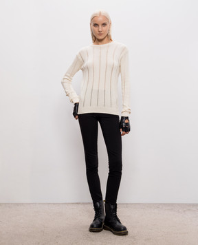 Ann Demeulemeester Nese ivory cashmere jumper B0014316KN085