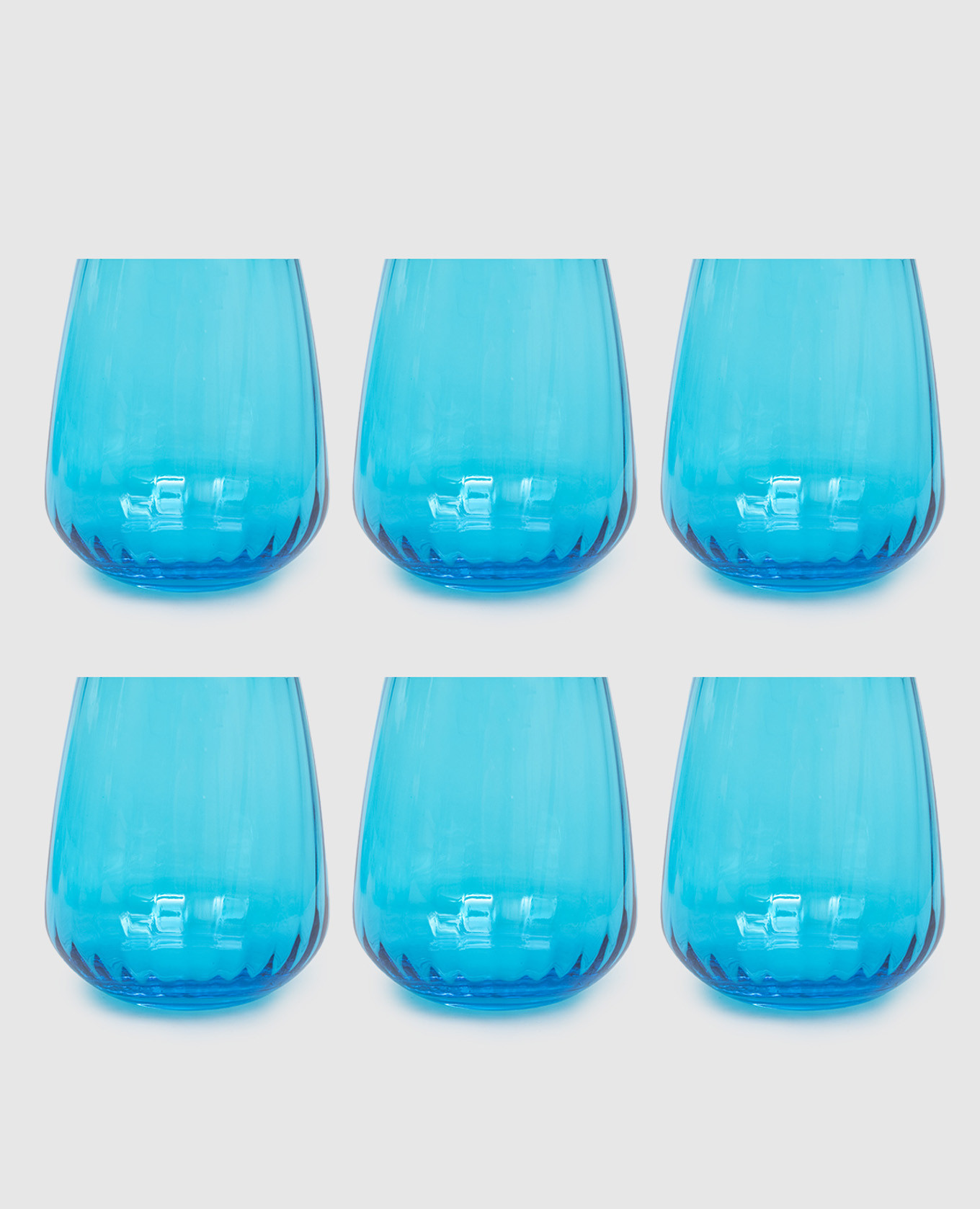 

Set of blue glasses JOY 6 pcs La Reine, Light blue