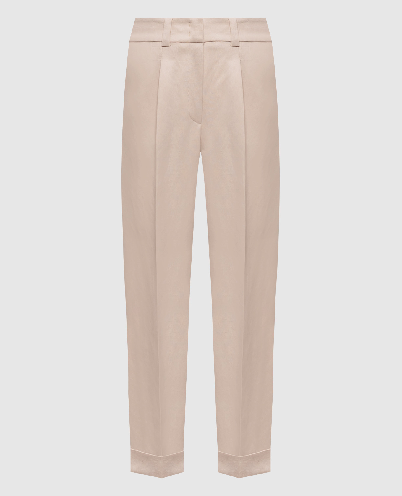 Beige linen pants