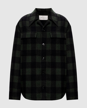 Ami Paris Green wool check shirt USH875WV0220w