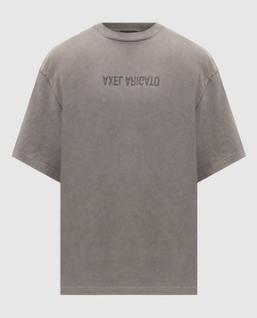 Axel Arigato Gray DISTORT T-shirt with print A3118002