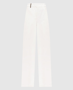 Peserico Ivory corduroy pants P04835T303642
