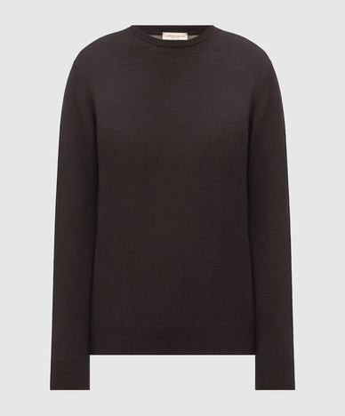 Brauner Wollpullover