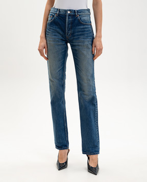 Saint Laurent Blue jeans with a worn effect 827965Y35AY