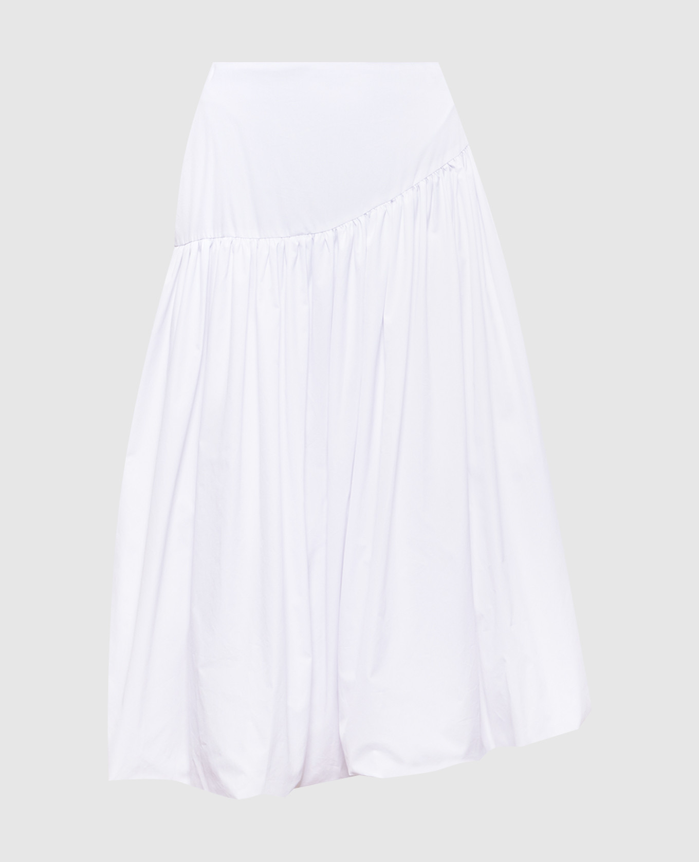 White midi skirt with drape