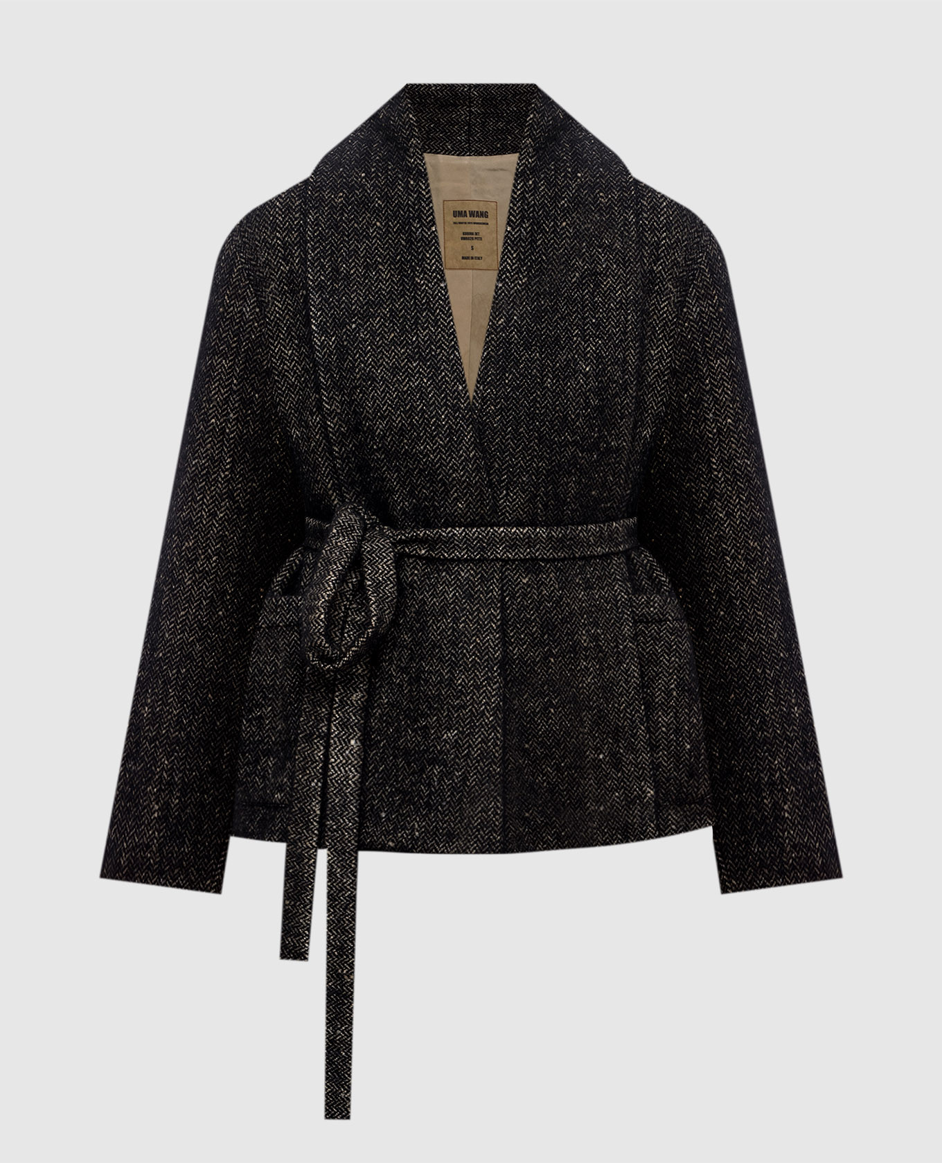 

Black jacket made of silk and wool with a smell UMA WANG