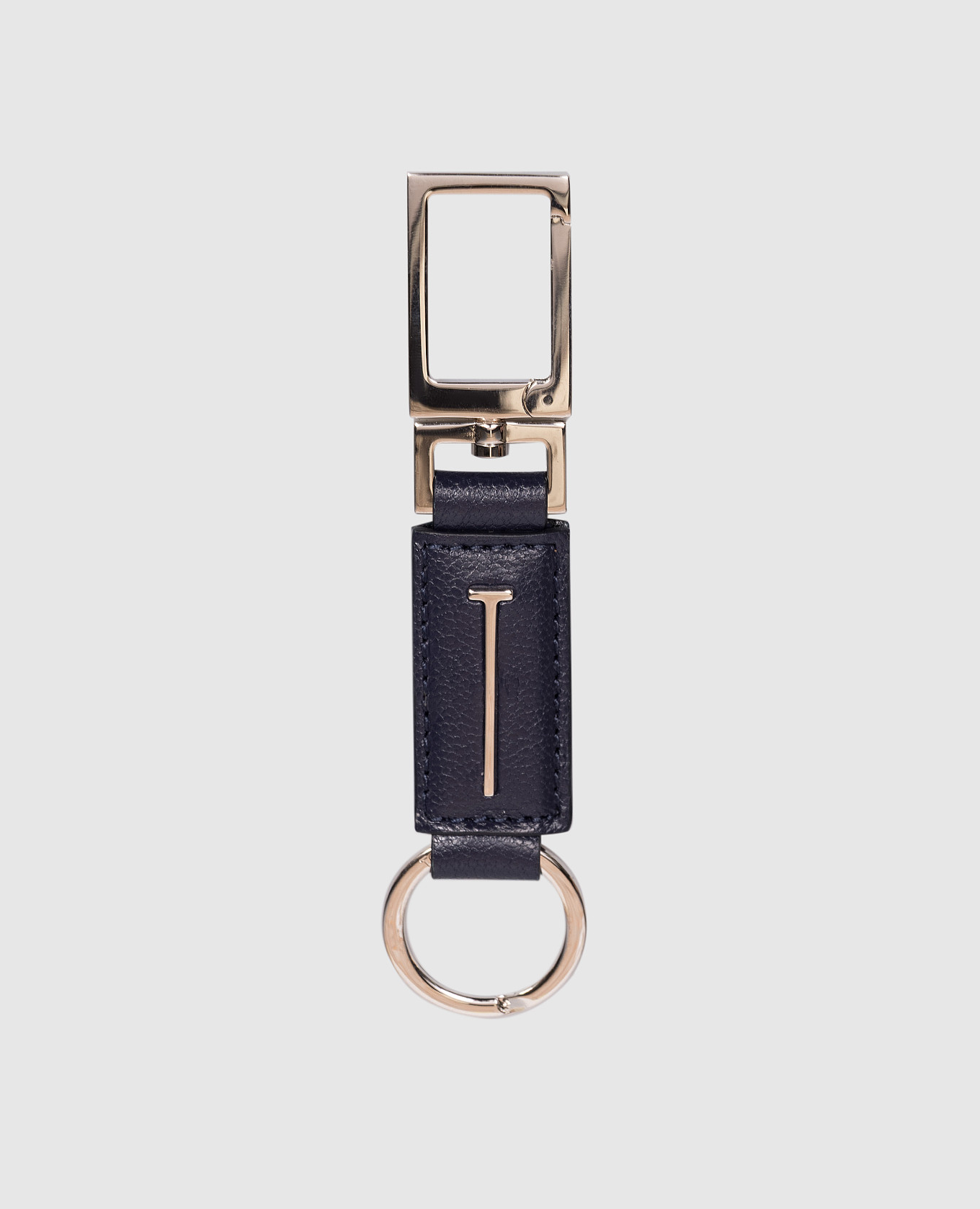 

Blue leather keychain with logo Tom Ford