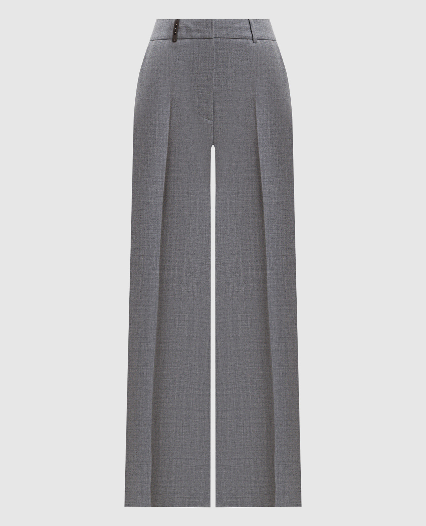 Gray wool pants with lurex