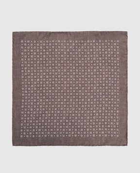 Brunello Cucinelli Double-sided silk pachet scarf MX8700091