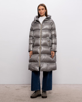 Herno Grey quilted down jacket with hood PI001519D12017Z