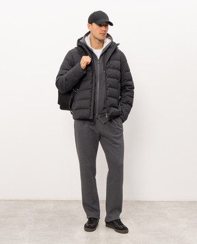Herno Gray down jacket with wool PI001401U33529