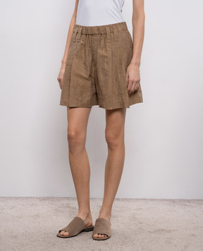 Brunello Cucinelli Brown patterned shorts MQ988P9149
