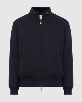 Castangia dal 1850 Blue cashmere jacket with fur HPMOD4I26