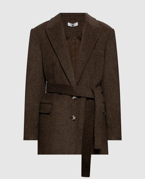 Twinset Brown jacket with wool 262LI2DCC