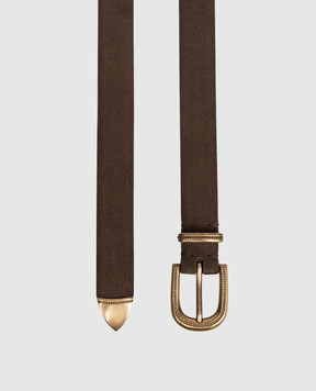 Brunello Cucinelli Brown suede belt M0DELC295
