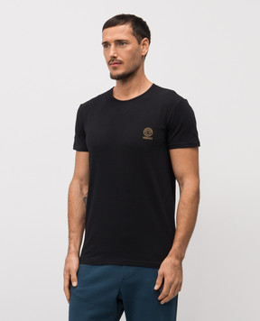 Versace Black T-shirt with emblem AUU010051A10011