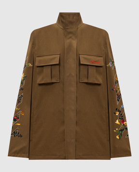 Off-White Khaki printed jacket 2EL013F25FAB001