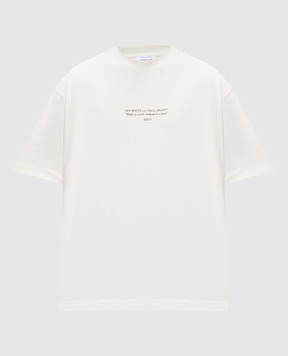 Off-White Green t-shirt with logo print 44MAA120S26J007