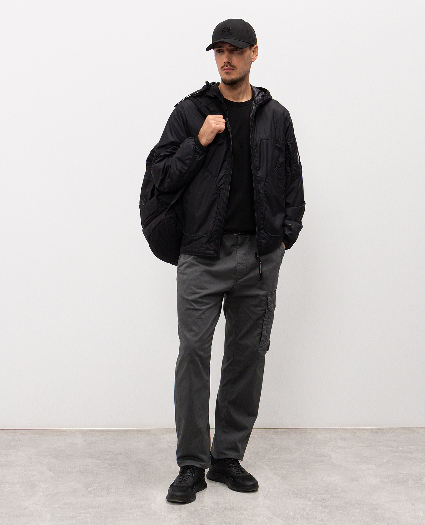 

Black T-shirt with Metropolis brand print C.P. Company Metropolis