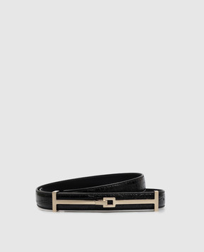 Tom Ford Black crocodile embossed leather belt WB354LCL632V