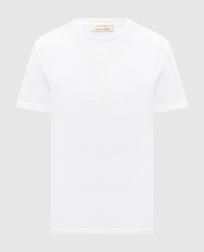 Trussardi White T-shirt with logo print G0278300125NMTS11J02