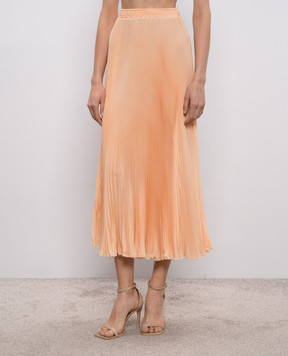 Ermanno Scervino Orange pleated silk skirt D482O360XFU