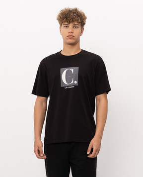 C.P. Company Black T-shirt with print MTS165A005100W