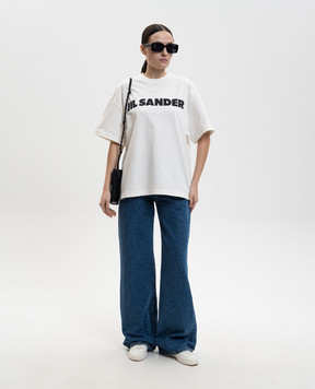 Jil Sander White T-shirt with logo print J03GC0137J45148