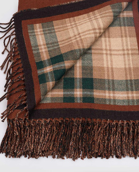 Etro Reversible wool plaid with emblem UKCA0004AL295