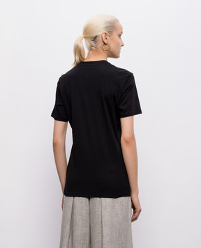 Intoca Black cotton T-shirt DIOSBASICPOUD442