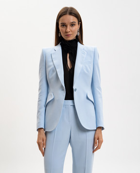 Alexander McQueen Blue wool jacket 857750QEAAA