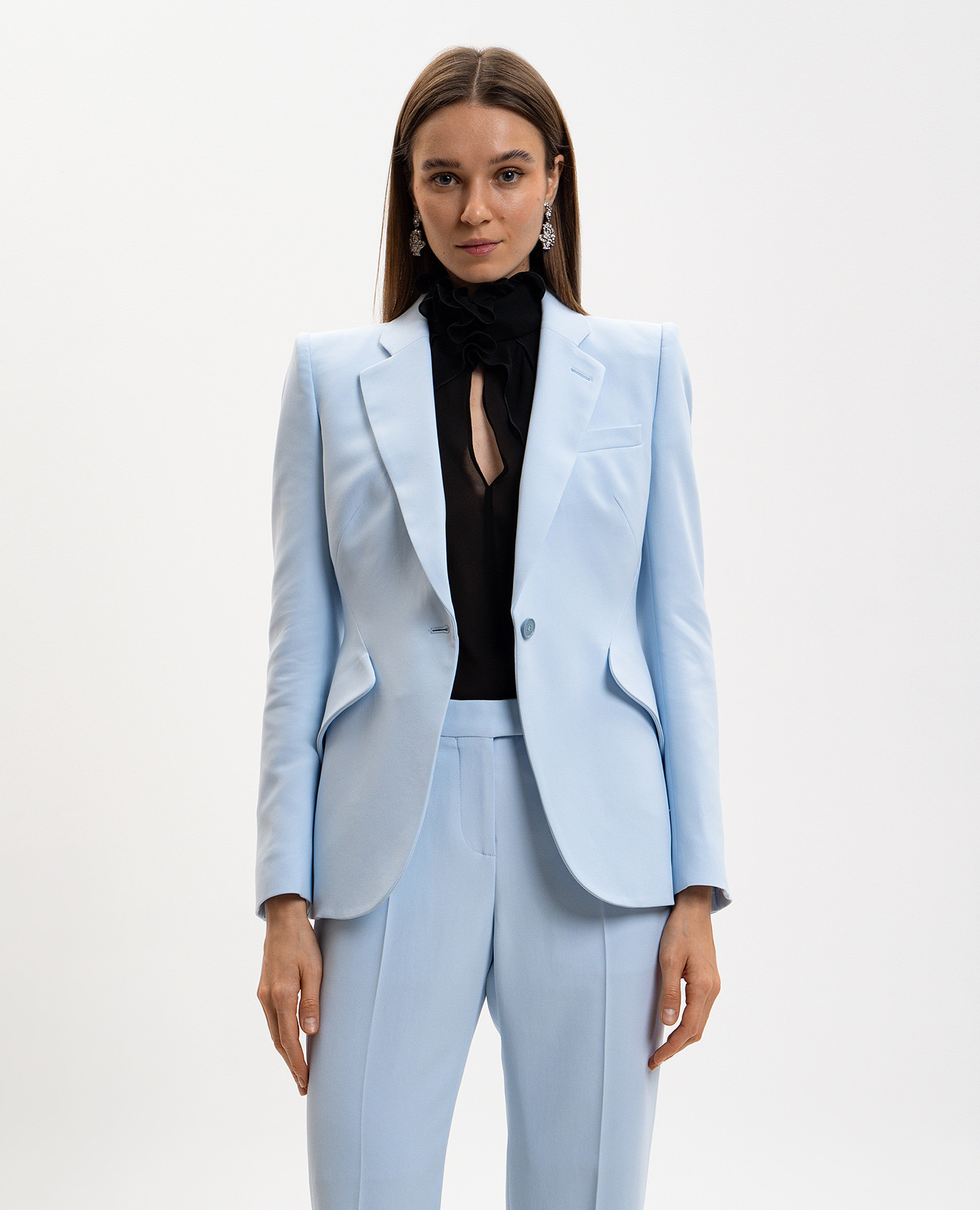 

Blue wool jacket Alexander McQueen, Light blue