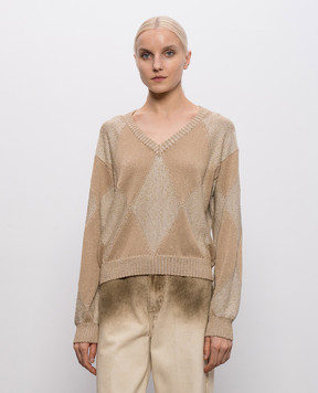 Ballantyne Beige pullover with lurex B1P8645C003