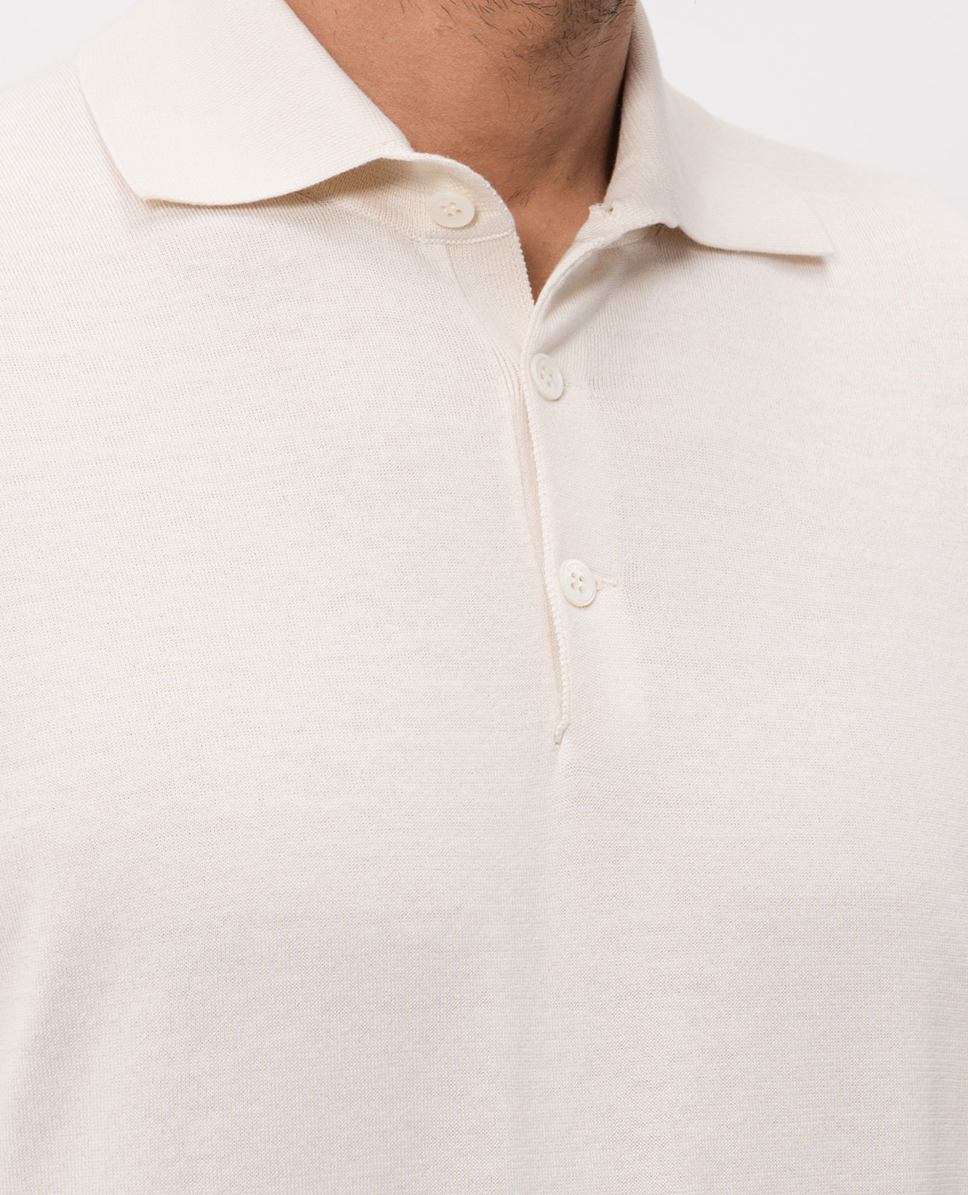 Ivory polo shirt Brunello Cucinelli 5