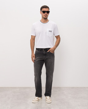 Dolce&Gabbana Black jeans with a worn effect GP02XDG8PJ5