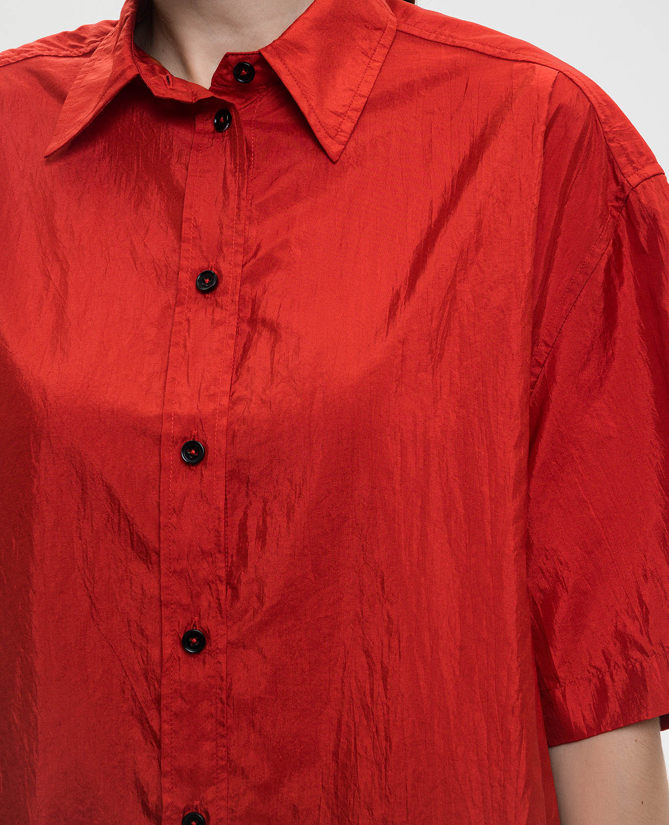 

Red shirt with silk Jil Sander