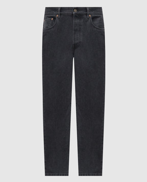 Valentino Grey jeans with logo patch 8V3DE14CB4A