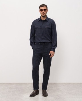 ISAIA Brown silk t-shirt MCI154JP001