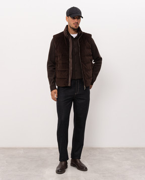 Peserico Brown wool and cashmere shirt R59599F1209470
