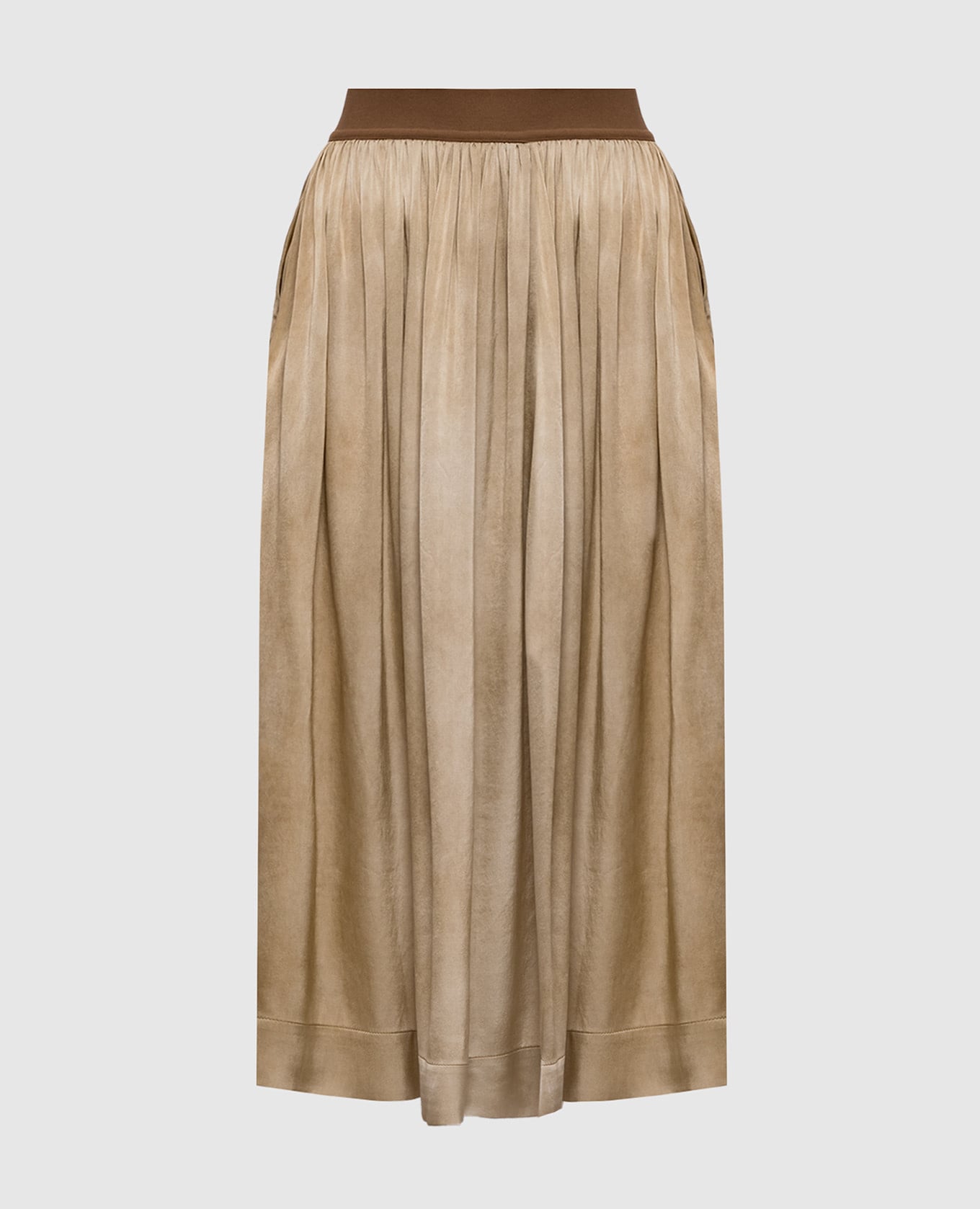 Gillian beige silk skirt